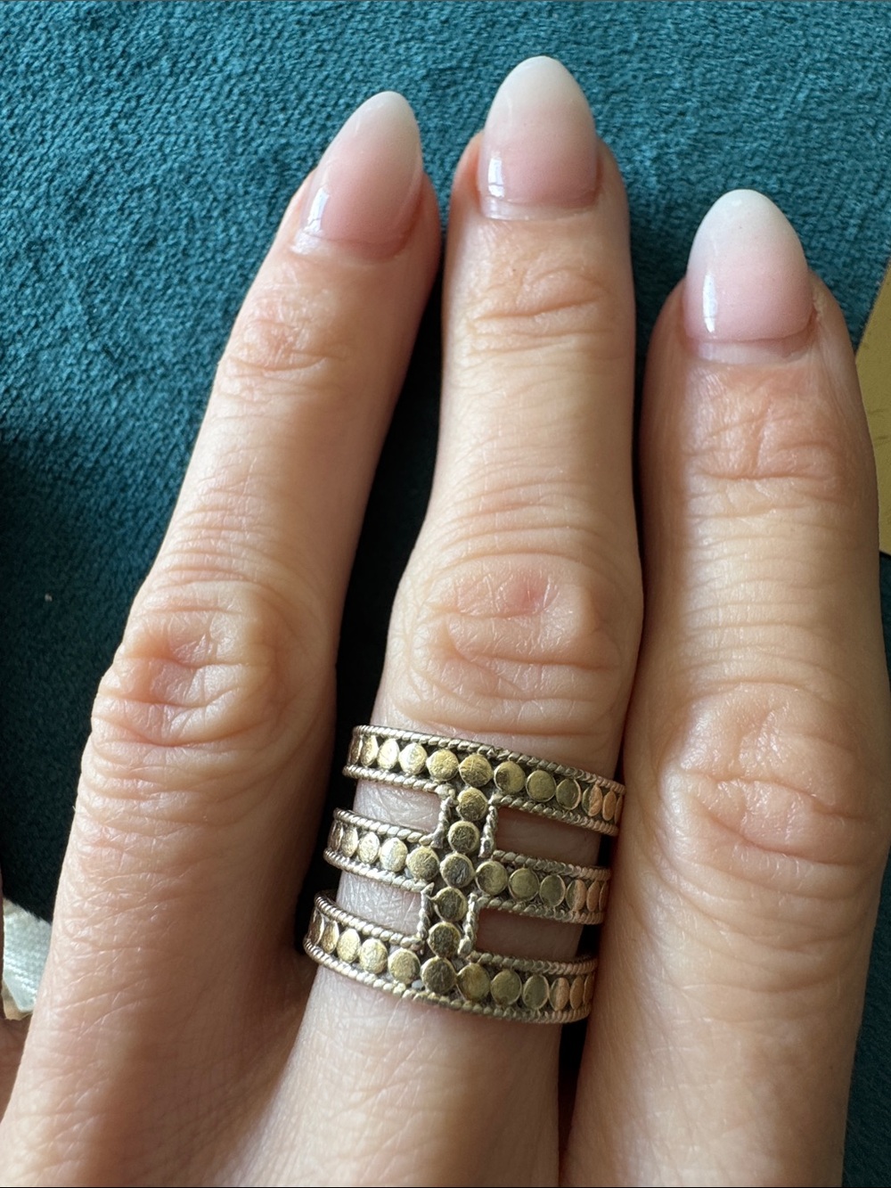 Anna Beck Triple Bar Ring - Gold